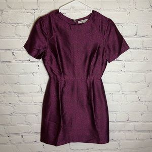 Brooklyn Tailors Short Sleeve Purple Dress